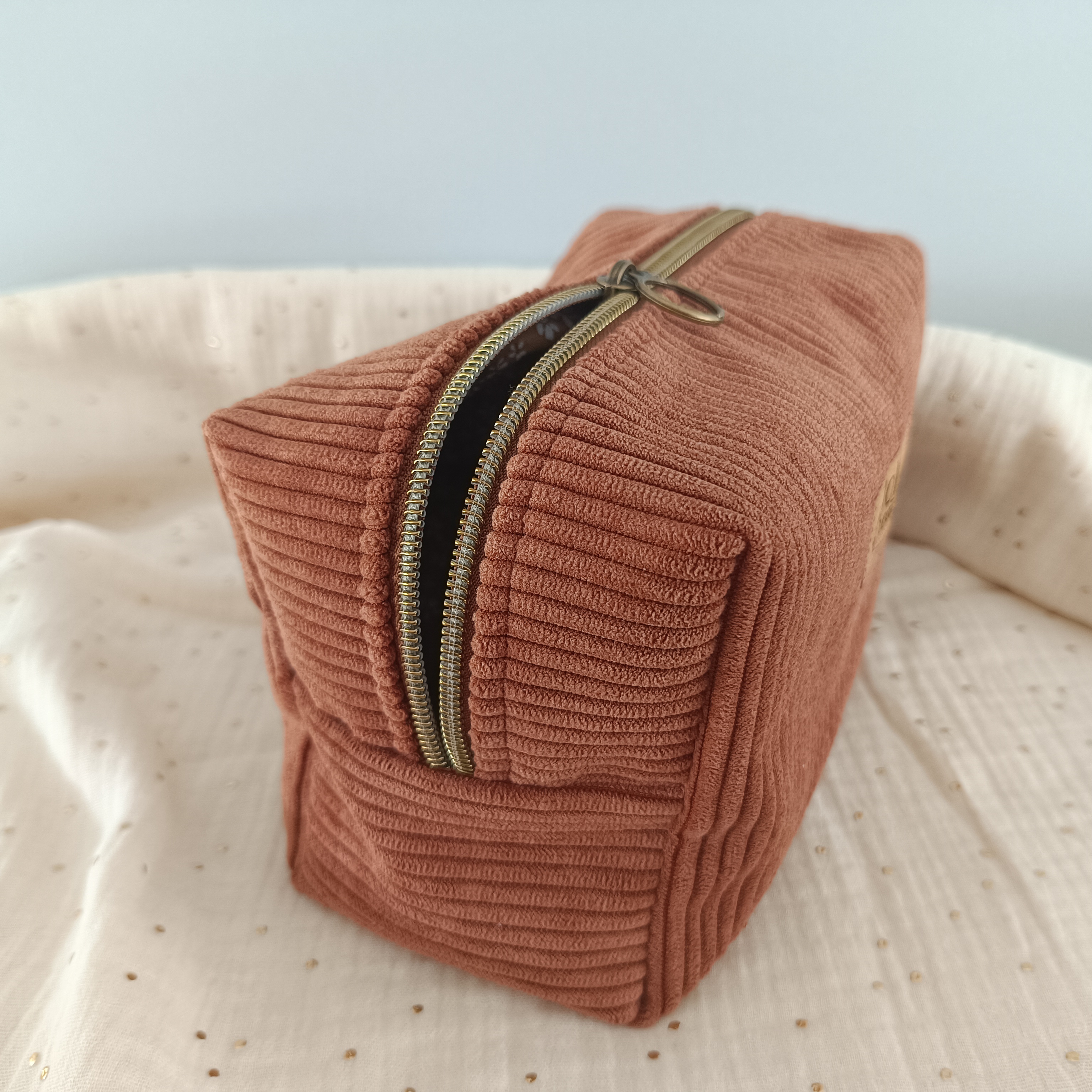 Trousse carrée homme L - Velours épais