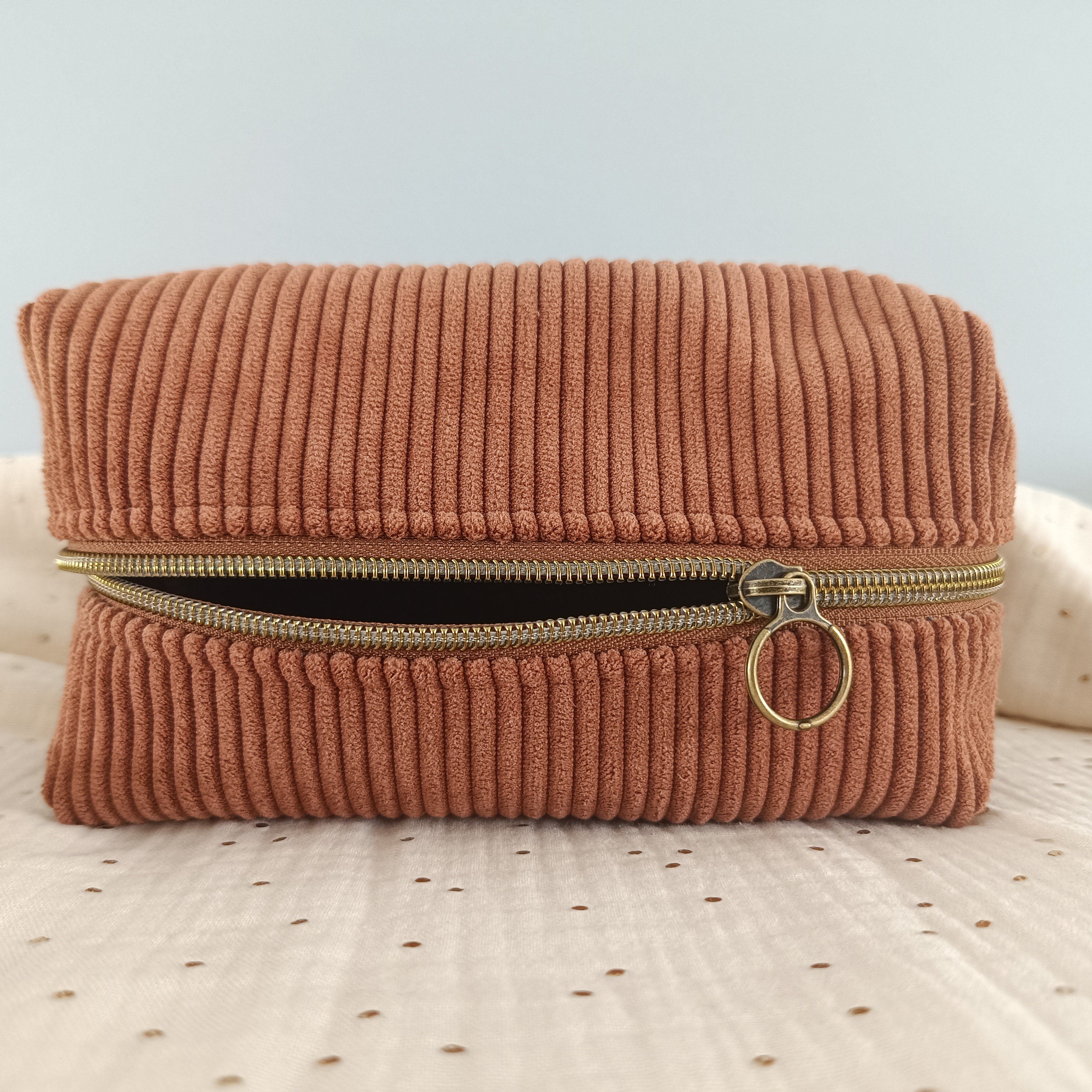 Trousse carrée homme L - Velours épais